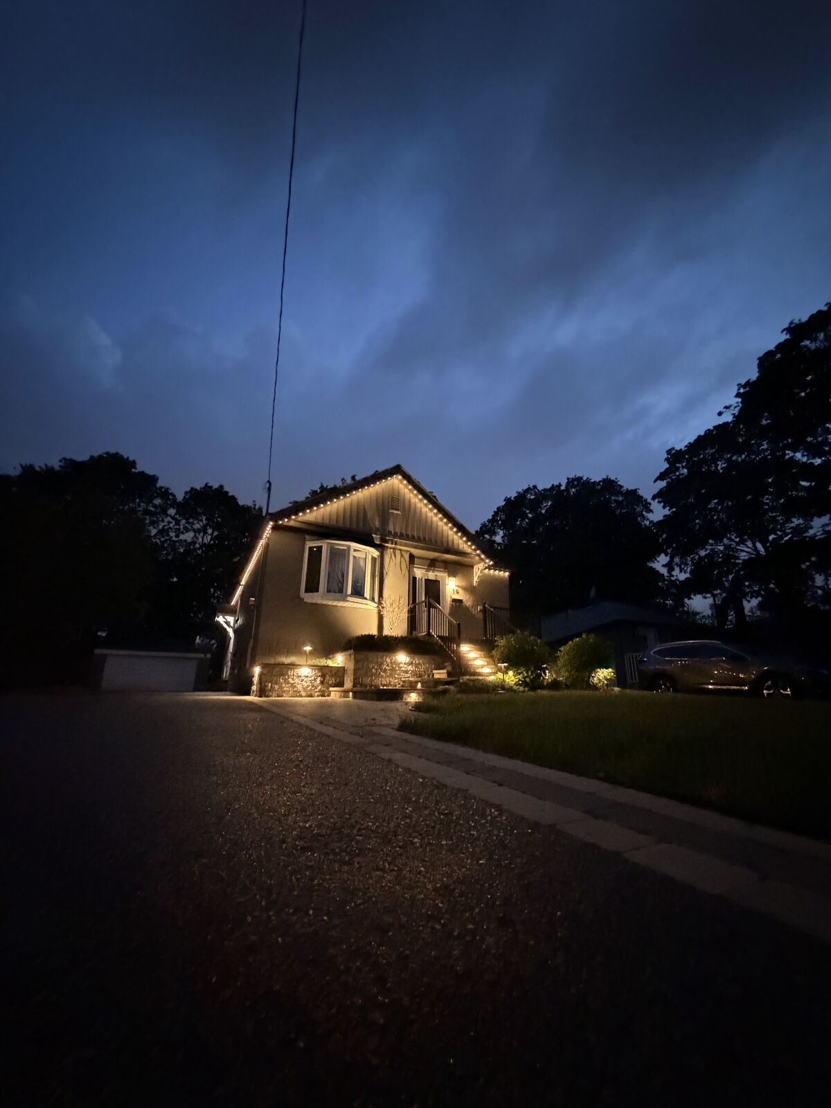 dusk wide dark sky