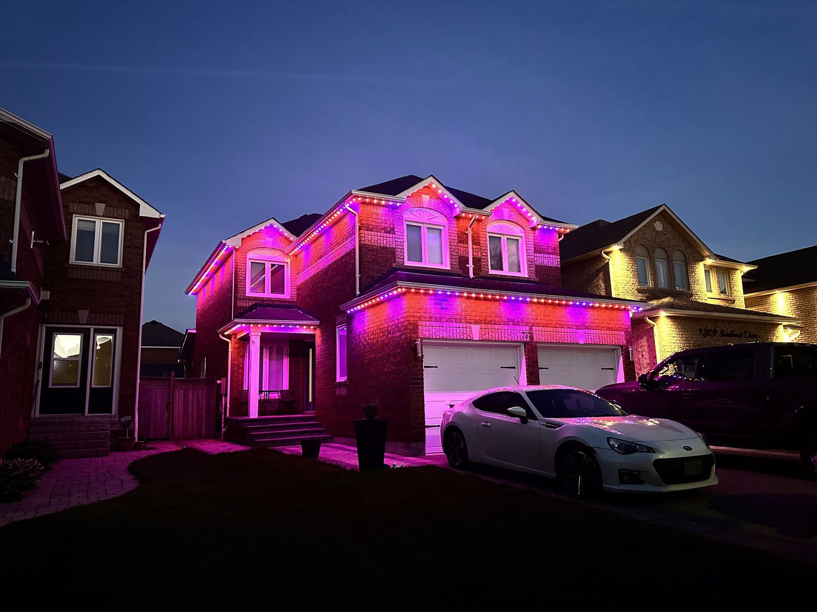 Magenta lighting scene