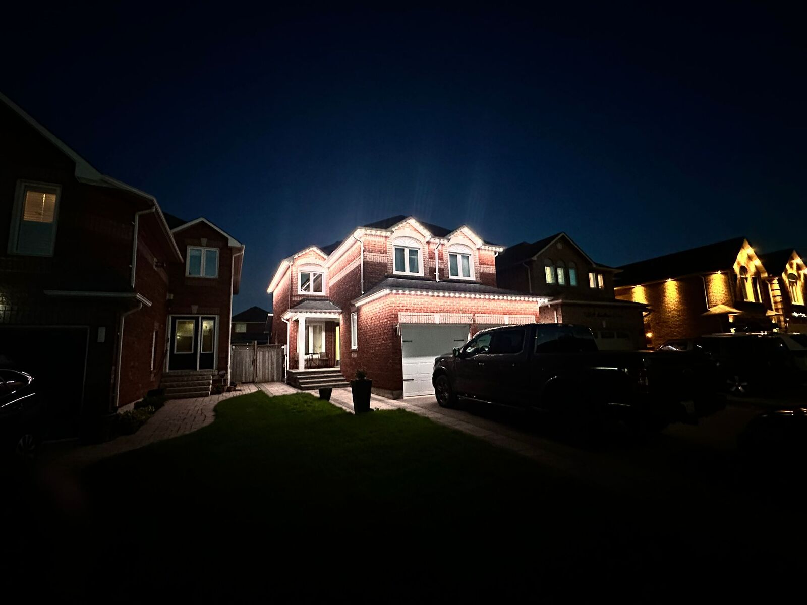 street view warm white night